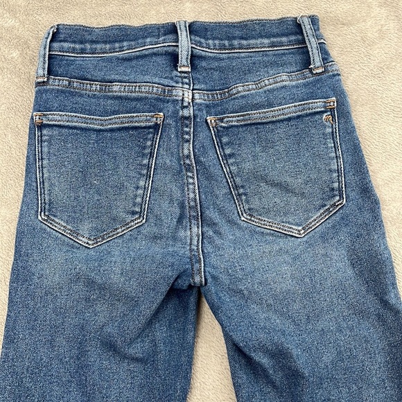 Madewell 25, 0 Cali Demi-Boot Cotton Blend High Rise Blue Denim Jeans - Picture 13 of 14